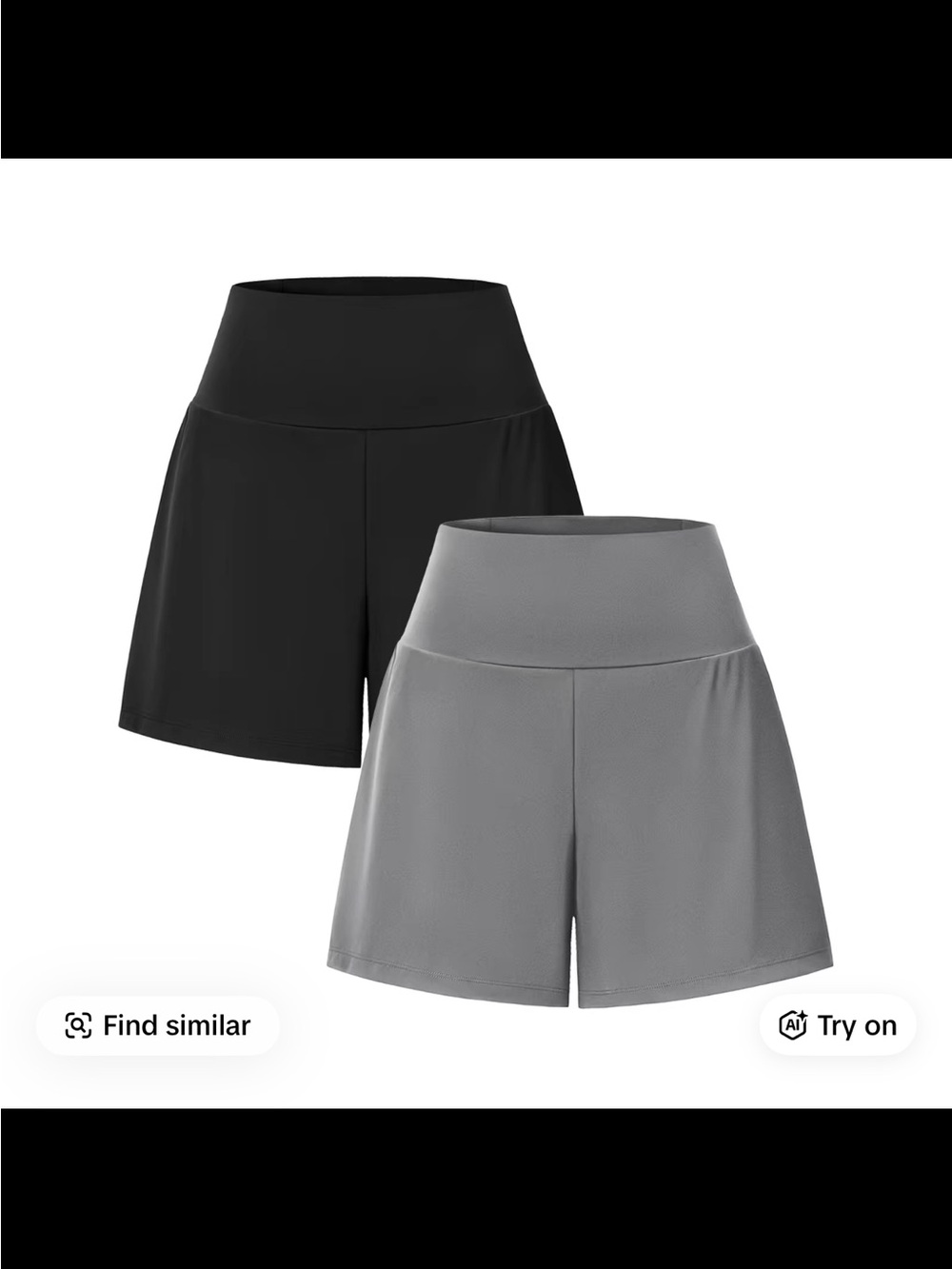 Halara 2-Piece High Waisted Yoga Shorts 7” Size Large with pockets - 2 pair